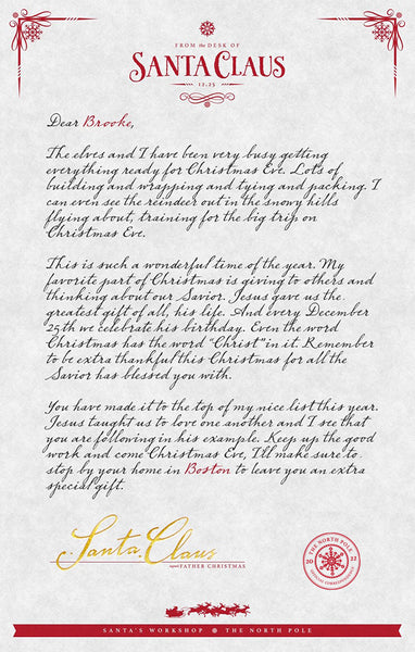 Red (nice) Letters | Santa's Red Letter