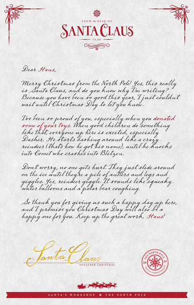 Red (nice) Letters | Santa's Red Letter