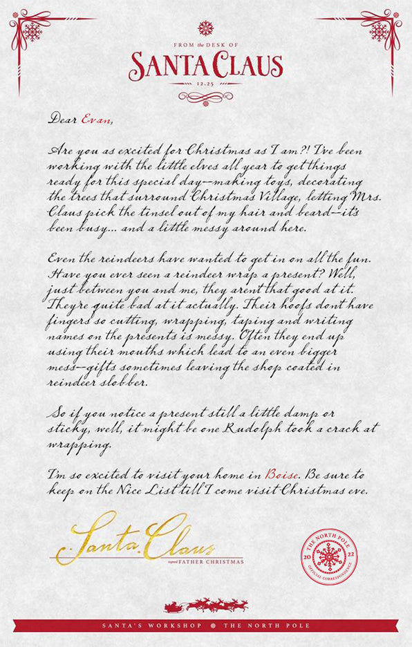 Red (nice) Letters | Santa's Red Letter