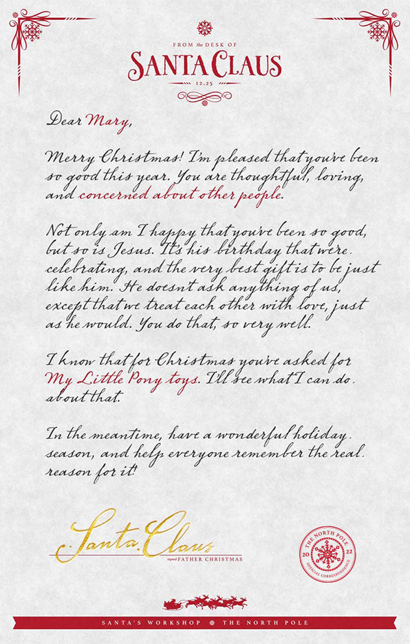Red (nice) Letters | Santa's Red Letter